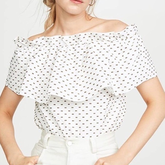 Baum Und Pferdgarten Egret Earth Dot Off Shoulder Top NWT EU 40 US 10 - Picture 2 of 9